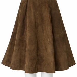 Danier Brown Suede A-Line Midi Skirt – Size 14